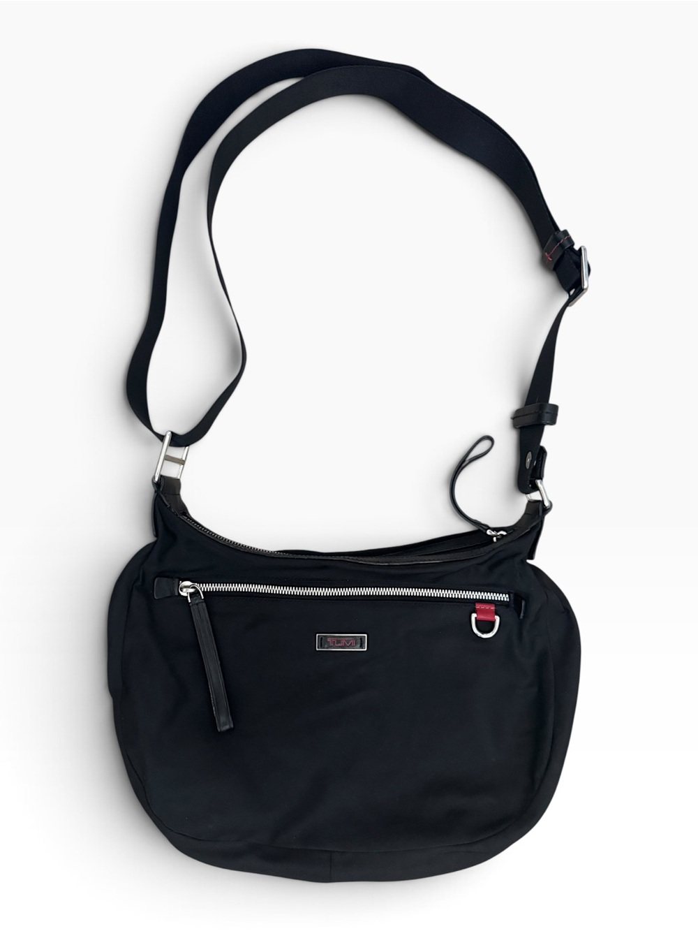 Discontinued Tumi Voyageur Black Multi-Way Nylon Crossbody Messenger Bag